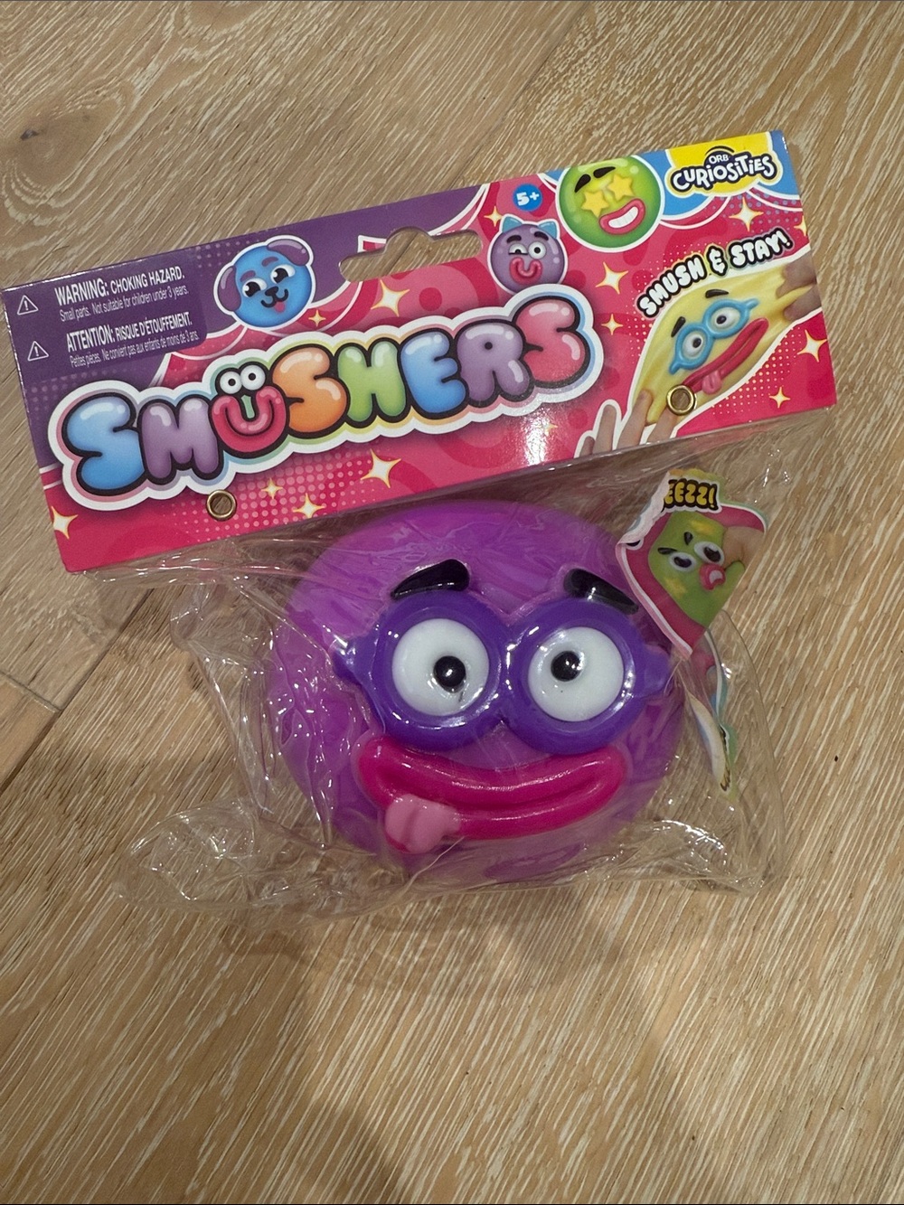 Smushers Purple Squeeze Face Toy by Smushers - Kids Squishy Toy Authentic